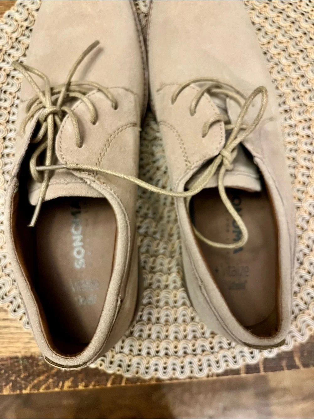 Sonoma Men’s Suede Beige Oxford Dress Shoes Size 8